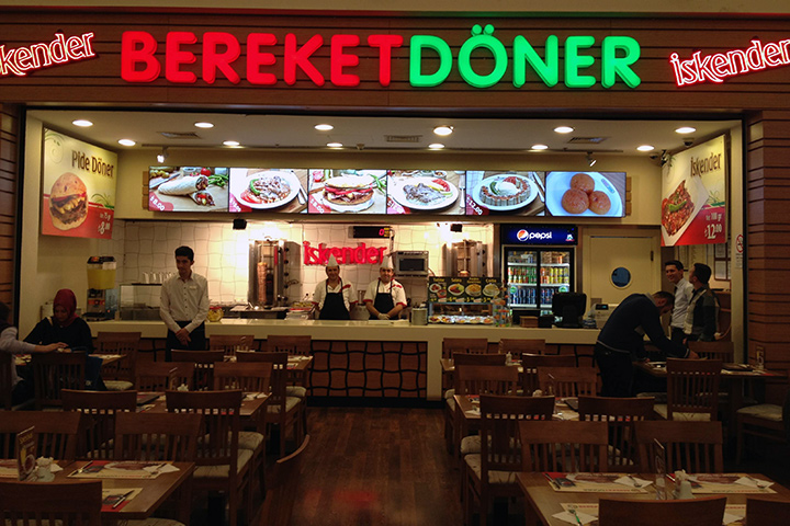 Bereket Döner Menü Board